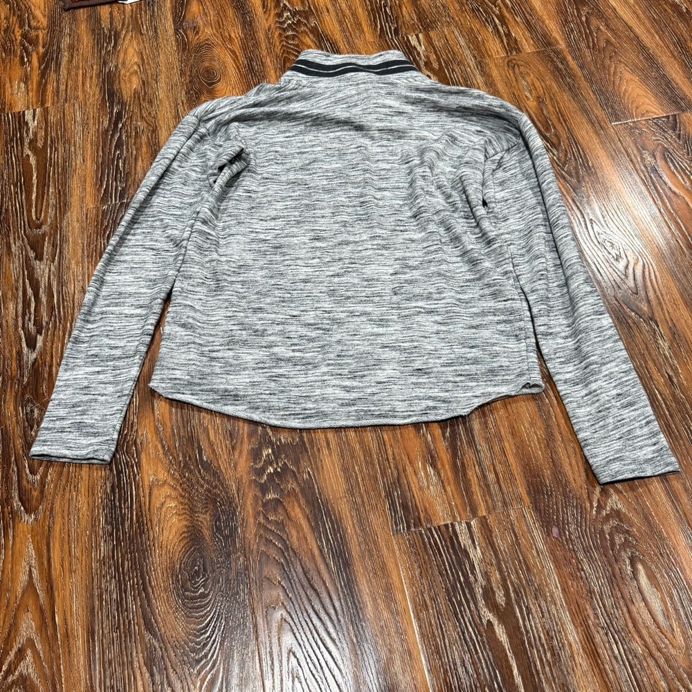 Victoria's Secret PINK Women’s Size S Gray Pullover 1/4 Zip Sweater Shirt Top - Picture 7 of 7
